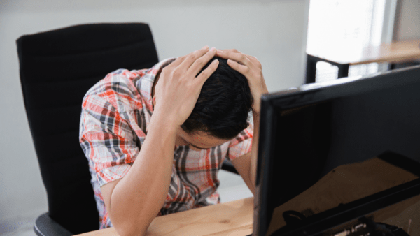 Frustrated new creator realizing grit alone won’t make you money in the crowded digital space"