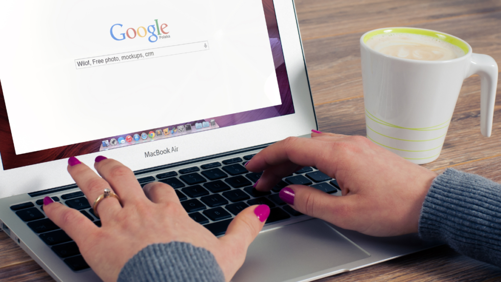 Nigerian SME owner checking Google search rankings